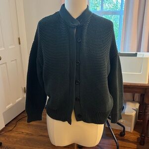 EUC - Alex Mill Nico Forest Green Knit Cardigan